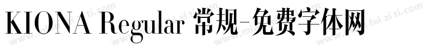 KIONA Regular 常规字体转换